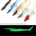 Miniatyrbilde 3 av 5: 10 stk. myke fiskesluker jigg hode med T-hale myke fiskebaiter 11 cm 18,5 g