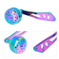 Miniatyrbillede 7 af 8: Aluminiumslegering Farverigt Fiskeri Baitcasting Hjulhåndtag Modifikation Vippearm Power Knop Reel Sæt