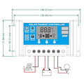 Miniatyrbillede 5 af 5: 20A HD LCD solcellepanel-laderegulator med batteriregulator