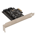 Miniatyrbillede 4 af 8: PCIe 2.0 SATA-kort 2 porte 40pin interface 6.0 Gbps 3.0 Gbps 1.5 Gbps SSD PCI E til SATA udvidelseskort til Win