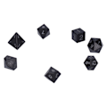 Miniatyrbilde 6 av 8: 7 stk elektroniske lysende terninger for festspill, polyhedral terningsett for brettspill, svart