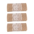 Miniatyrbillede 4 af 8: 3 ruller juteblondebånd - Simpelt og elegant juteblondebånd til dekoration af rustikke bryllupper og DIY-sløjfer - 15 cm x 2,3 m