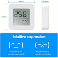 Miniatyrbild 4 av 4: Bluetooth Termometer Hygrometer, Mini Digital Termometer Hög Noggrannhet Digital Inomhus Hygrometer, Bluetooth Fuktighetstemperaturmätare för Hem O