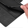 Miniatyrbillede 5 af 5: Sony Xperia 10 IV Sommerfugl Blomst Præget Wallet Case - PU Læder Stand Flip Cover Blå