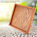 Miniatyrbilde 8 av 8: Firkant serveringsbrett i massivt tre for te, kaffe, sushi, snacks - 18*18 cm