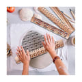 Miniatyrbild 5 av 5: 6 Trä Clay Modellering Mönster Rollers Kit, Clay Kavel Texturerad Hand Roller Trähandtag Keramik Verktyg Set