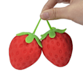 Miniatyrbillede 2 af 5: Jordbær Squishy Stressbolde - 4-pak, Sanse Legetøj til Børn og Voksne, Klem Legetøj til Stressaflastning, Sjov og Holdbar Fidget Legetøj