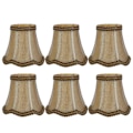 Miniatyrbillede 2 af 8: 6 stk. Hjemmetekstil Lampeklokke Bordlampe Dæksel Tilbehør til E14 Lysekrone Vægskinne