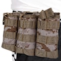 Miniatyrbillede 3 af 8: Triple Open Top Magazine Molle Pouch Militærtaske til vest udendørs tilbehør (DD)