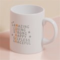 Miniatyrbilde 3 av 5: Kaffe krus klar utskrift bred munn keramisk drikkevannskopp for te varm sjokolade hjemmekontor CCP314