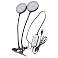 Miniatyrbillede 3 af 8: Plantevækstlys Timing 5 dæmpbare niveauer Vandtæt Dobbelthoved 30W USB-drevet LED plantelampe med klipsbase