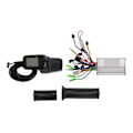 Miniatyrbillede 1 af 8: 48/60V 350W Elektrisk Cykel Børsteløs Motor Controller 886 LCD Display Panel Kit med Ekstra Twist Grips
