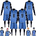 Miniatyrbillede 1 af 3: Bluelock Fodbold Fodbold Træningstrøje - Isagi Yoichi Cosplay T-shirt 9 XL