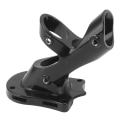 Miniatyrbilde 7 av 8: Flaggbrakett justerbar 45 grader aluminiumslegering Sterk rustfri 3 hull Flaggstang holderbrakett Svart