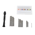 Miniatyrbillede 1 af 8: 57 stykker håndboremaskiner bitsæt stift skruetrækker 46 stykker mikro twist bor 10 stykker PCB mini bor 0,1-1mm