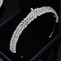 Miniatyrbilde 5 av 5: Cubic Zirconia Brudeslør og Krone Hårtilbehør for Kvinner 1 Stykke