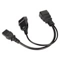 Miniatyrbillede 3 af 8: IEC320 C13 og EU-stik til IEC320 C20-strømledning IEC320 C13 og EU-hunstik til IEC320 C20 Y Splitter-strømledning 12,6 tommer