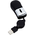 Miniatyrbilde 1 av 5: Mini Retraherbar Optisk Reisemus - 3 USB-knapper for PC - Svart