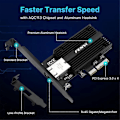 Miniatyrbilde 2 av 5: 10 Gbps PCIe Nettverkskort Marvell AQC113C 10G RJ45 Ethernet PCI