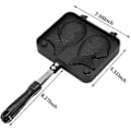 Miniatyrbillede 4 af 4: Fiskeformet Kage Maker Non-Stick Bageform Vaffeljern Pande Aluminiumlegering