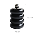 Miniatyrbillede 8 af 8: Nordisk stil Qtip-holder Dispenser Desktop Støvsikker Bomuldspind Opbevaringsbeholder Donut Form Makeup Opbevaringsboks med låg Sort 4 lag