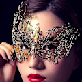 Miniatyrbilde 3 av 5: Glimrende Rhinestone Maskeradermasker for Kvinner - 2-pakning
