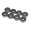Miniatyrbillede 6 af 8: 8 stk. 608RS ABEC 9 kuglelejer i kulstofstål, forseglede skateboardlejer 8x22x7mm til rulleskøjter, dansebrætter, sort