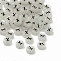 Miniatyrbillede 2 af 5: Sort Akryl Lysende Perler 4x7mm Runde til Smykkefremstilling Armbånd Halskæder DIY Tilbehør X 100 stk