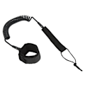 Miniatyrbillede 5 af 8: Surfboard Leash Høj Elasticitet TPU Sort Justerbar Spiral Surfing Benrem til Paddleboards Longboards 7ft/2.13m