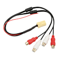 Miniatyrbilde 1 av 8: 4RCA-kabel MINI ISO 6-pin lydlinje Bluetooth-erstatning for Peugeot for Grundig