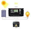 Miniatyrbilde 2 av 3: LCD 20A Solcellelader Kontroller PWM Dobbel USB Lader Regulator Panel 12/24V