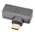 Miniatyrbild 7 av 8: Typ C till USB3.1 magnetisk adapter 24 stift stöder 4K 8K 60HZ HDR mörkgrå typ C rätvinklig adapter för bärbara datorer surfplattor