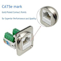 Pikkukuva 3 / 5: RJ45 Paneeliasennusruuviliitinsovitin, RJ45/8P8C Paneeliliitin