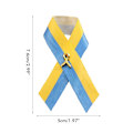 Pikkukuva 2 / 8: Ukrainalainen lippu Rauhan solmu Rintaneula Sininen Keltainen Nauha Pinssit Vaatteille Reppu Hattu Laukku