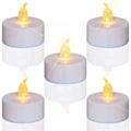 Miniatyrbilde 1 av 5: 24 Pakke LED Lys CR2032 Batterier Telys Flammeløs Klar Flakkende 100+ Timer Elektrisk Lys, Dekorer Halloween (Varm Gul (24 stk))