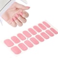 Miniatyrbild 5 av 5: Franska Semi-Härdade Gel Nagelstickers 16 Tips Ren Färg Full Täckning UV Nagelpulver Hållbar Nagel Förlängnings Sticker NK-LTHP-009