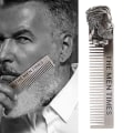 Miniatyrbillede 3 af 8: Gentleman Shape Rustfrit Stål Bærbar Pocket Skæg Barbering Kam Overskæg Hår