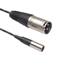 Pikkukuva 3 / 5: 3-nastainen uros - 3-nastainen uros XLR Mini -liitin audiokaapeli XLR uros - Mini XLR uros audiokaapelin liitin - B13