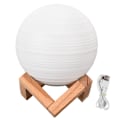 Miniatyrbilde 1 av 8: 3D-trykt Saturn-lampe LED-luftfukter 300 ml kapasitet USB-lading 3 farger nattlys