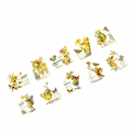 Miniatyrbillede 4 af 8: 30 ark vintage fe-stickers, blomster fe-stickers til scrapbog, junk journal-artikler, DIY-håndværk, album, bærbare computere, gule