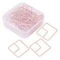 Miniatyrbillede 1 af 8: Papirclips i jern til kontor, firkantet dokumentbogmærke, markering, clips, kontorartikler