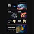 Pikkukuva 2 / 5: Sähköinen tarkennusprojektori Android9.0 HD Native 720P 4K Tuettu WIFI