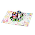 Miniatyrbild 1 av 2: 1 Set Påsk-tema Grattiskort 3D Påskvälsignelsekort Påskägg Kanin Grattiskort