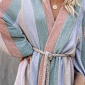 Pikkukuva 4 / 5: Retro tuulipuku naisille, värilliset pystysuorat raidat, XL, pinkki