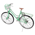 Miniatyrbillede 4 af 8: Mini cykelmodel simulering baseret design holdbar legering lysegrøn iøjnefaldende flot indretning cykel legetøj