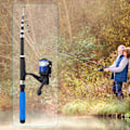 Pikkukuva 6 / 8: 28038-T210BL 2,1 m kannettava onkivapasarja , set vapa, pyörän kela, syötit koukut kalastuspussisarja