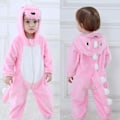 Pikkukuva 5 / 5: Toddler Dinosaur -hupparipuku lapsille - söpö eläin Halloween-asu (24-30 kuukautta, vaaleanpunainen)