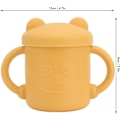 Miniatyrbillede 3 af 5: 5 stk Holdbare Silikon Baby Sippy Cups Nemt Greb Spildsikre Træning Gul