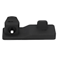 Miniatyrbilde 5 av 8: 3 i 1 Silikon Ladestasjon Stativ Skrivebords Ladestasjon for IPhone 11 Pro for IOS Watch 6 Svart