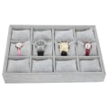 Miniatyrbilde 2 av 8: 12 Grids Watch Oppbevaringsboks Armbånd Veske Organizer Smykker Display Container med pute